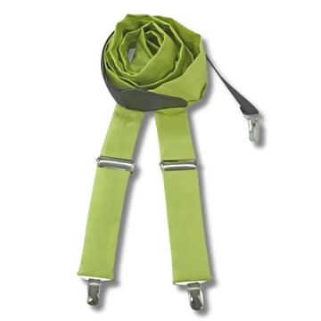 Nadrágtartó és csokornyakkendő (limezöld)