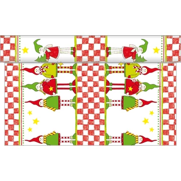 Karácsonyi textilhatású  asztali futó / Lilo Manócskák