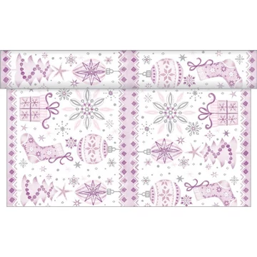 Karácsonyi textilhatású  asztali futó / Jolina