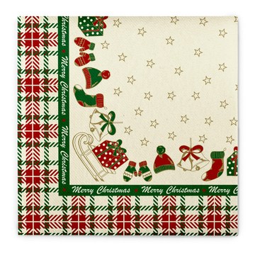 Karácsonyi textilhatású szalvéta / Amy