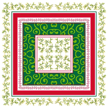 Karácsonyi textilhatású asztalterítő / Mellissa