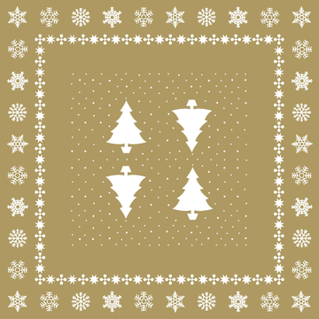 Karácsonyi textilhatású asztaiterítő / fehér fenyő 