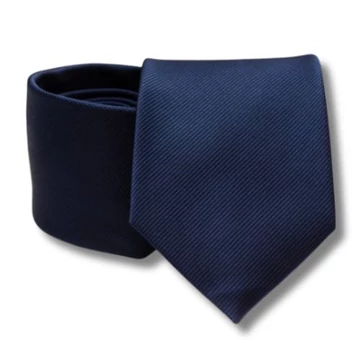 Klasszikus  bordás nyakkendő tengerkék