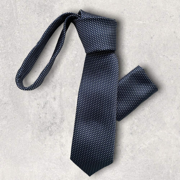 Vőlegény nyakkendő szett (kék-fehér) pöttyös