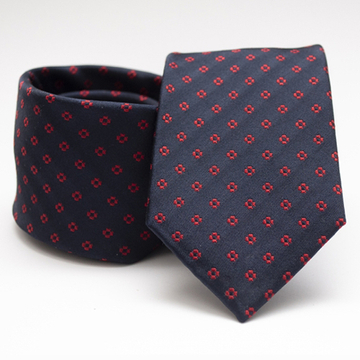 Milan selyem nyakkendő (kék, piros virágos)