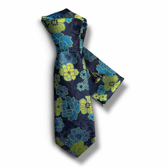 Fiori virágmintás nyakkendő szett  Fiori virágmintás nyakkendő szett