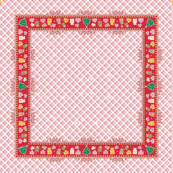 Karácsonyi textilhatású asztalterítő / Joy