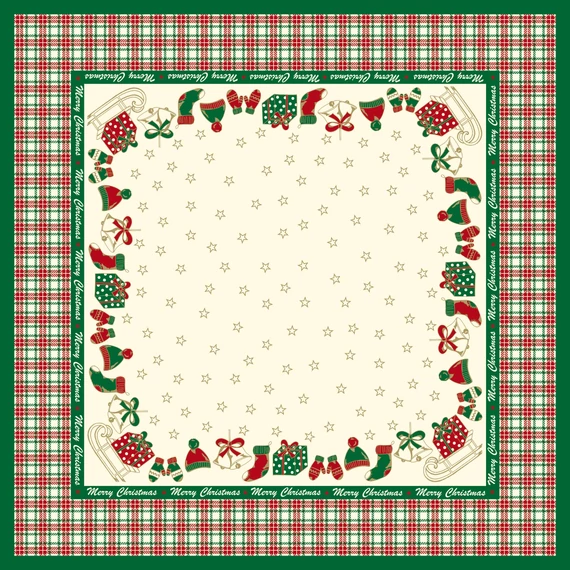 Karácsonyi textilhatású asztalterítő / Amy