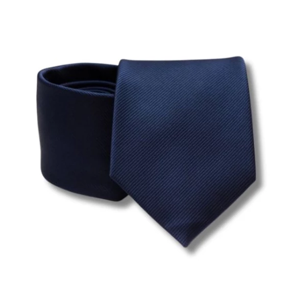 Klasszikus  bordás nyakkendő tengerkék