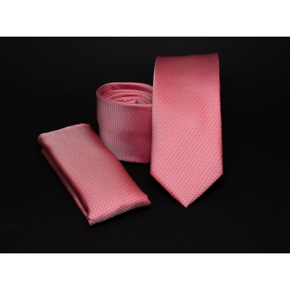 Vőlegény keskeny nyakkendő szett (rózsaszín) Nr.3