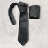 Kép 1/3 - Vőlegény nyakkendő szett (fekete-fehér) pöttyös