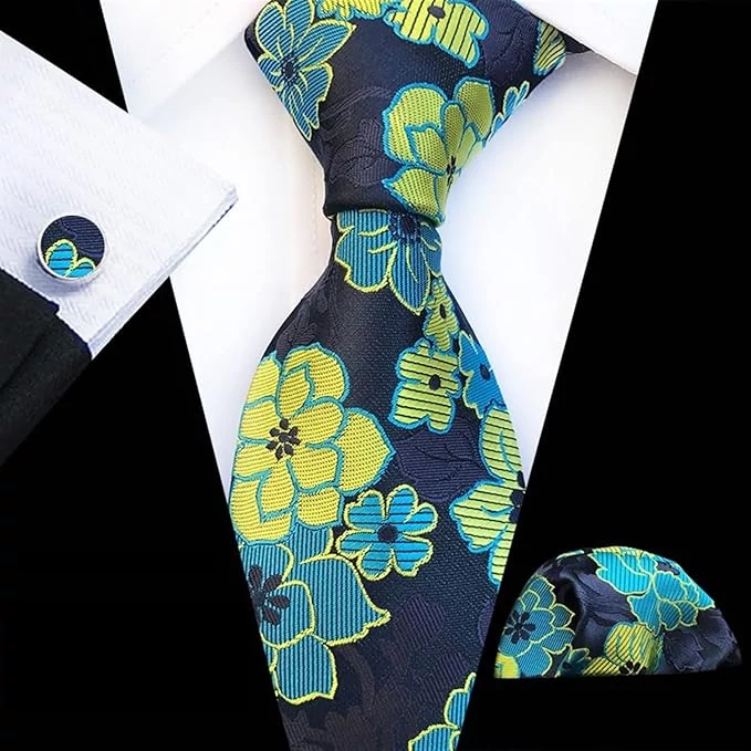 Fiori virágmintás nyakkendő szett 