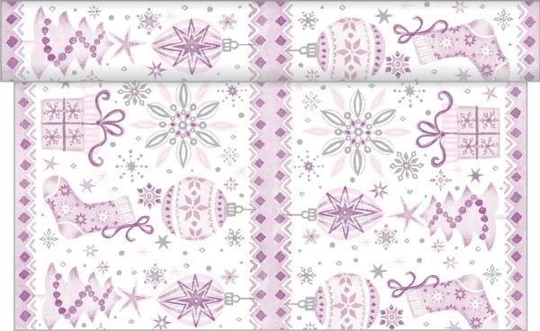 Karácsonyi textilhatású  asztali futó / Jolina