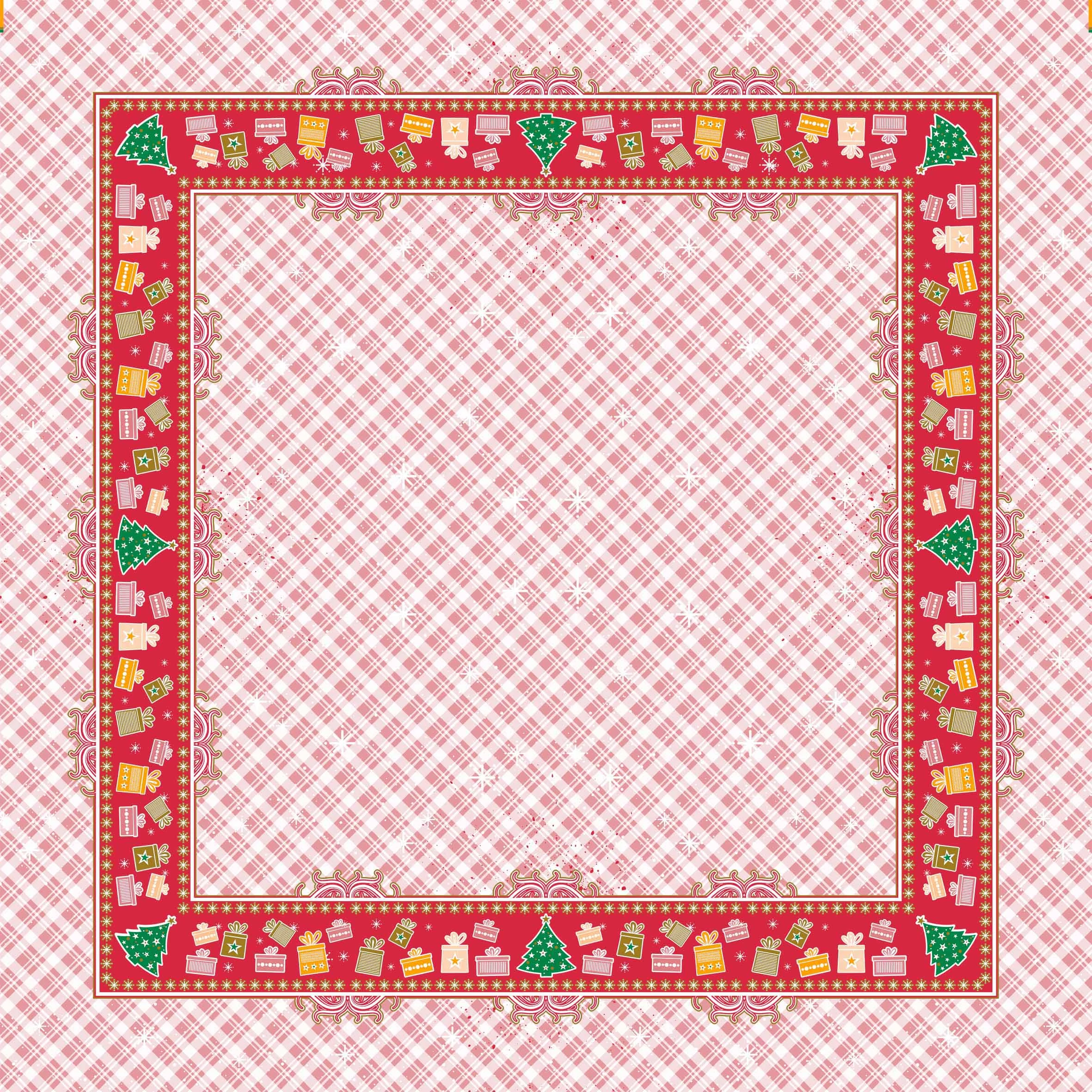 Karácsonyi textilhatású asztalterítő / Joy