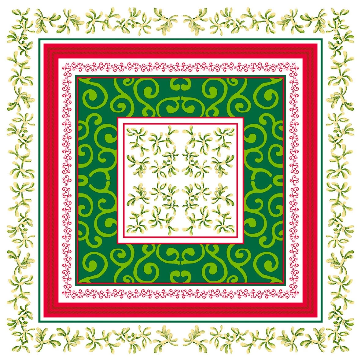 Karácsonyi textilhatású asztalterítő / Mellissa