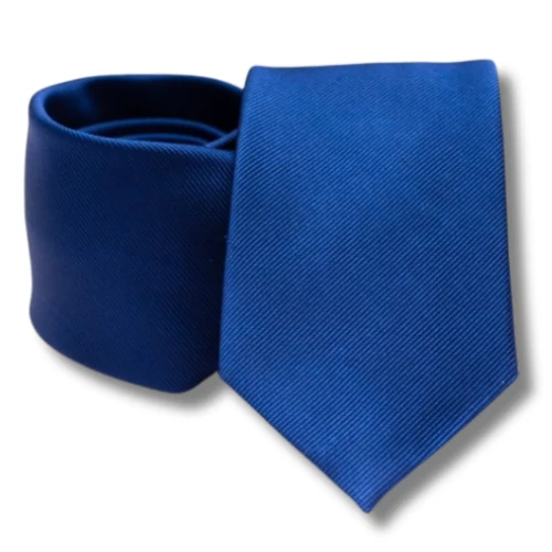 Klasszikus  bordás nyakkendő királykék