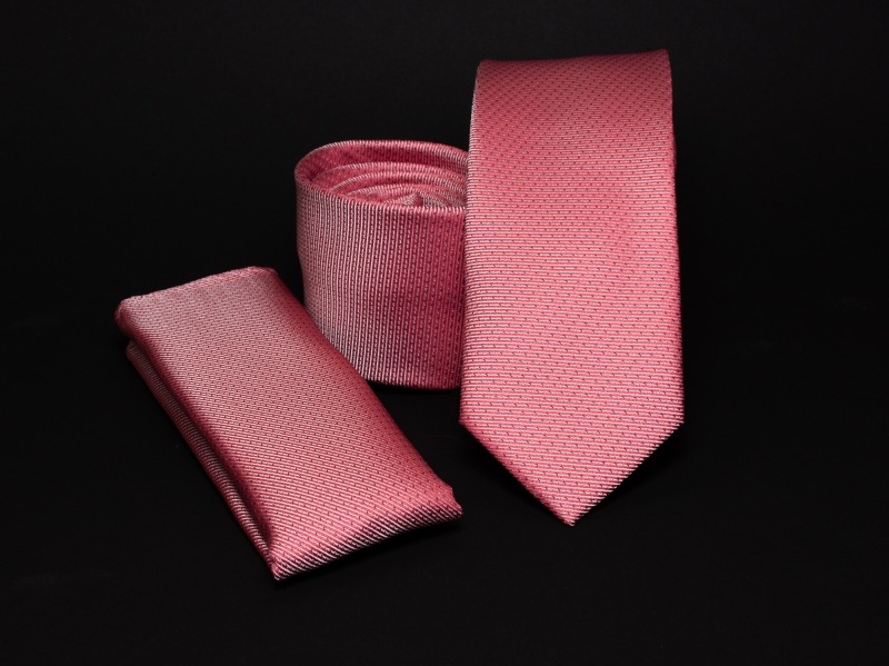 Vőlegény keskeny nyakkendő szett (rózsaszín) Nr.3