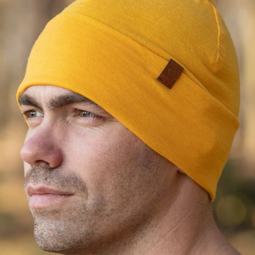 Menique merinói gyapjú sapka / sárga